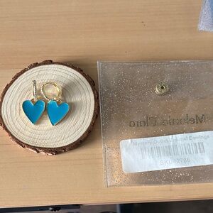 Blue Heart Earrings
